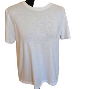 Laurel Ashley Womens White Short Sleeved T Shirt Size Medium